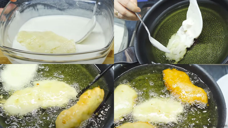 Cách làm bánh chuối chiên bằng bột mì