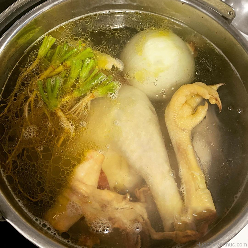 cách nấu miến gà măng khô